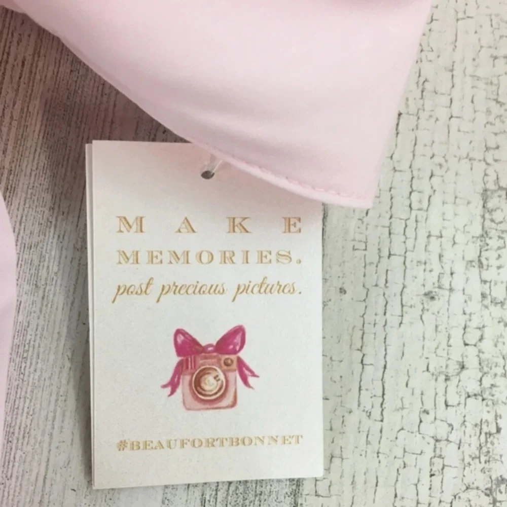 The Beaufort Bonnet Company Bellefaire Bonnet in Palm Beach Pink Eyelet XL 3-4T